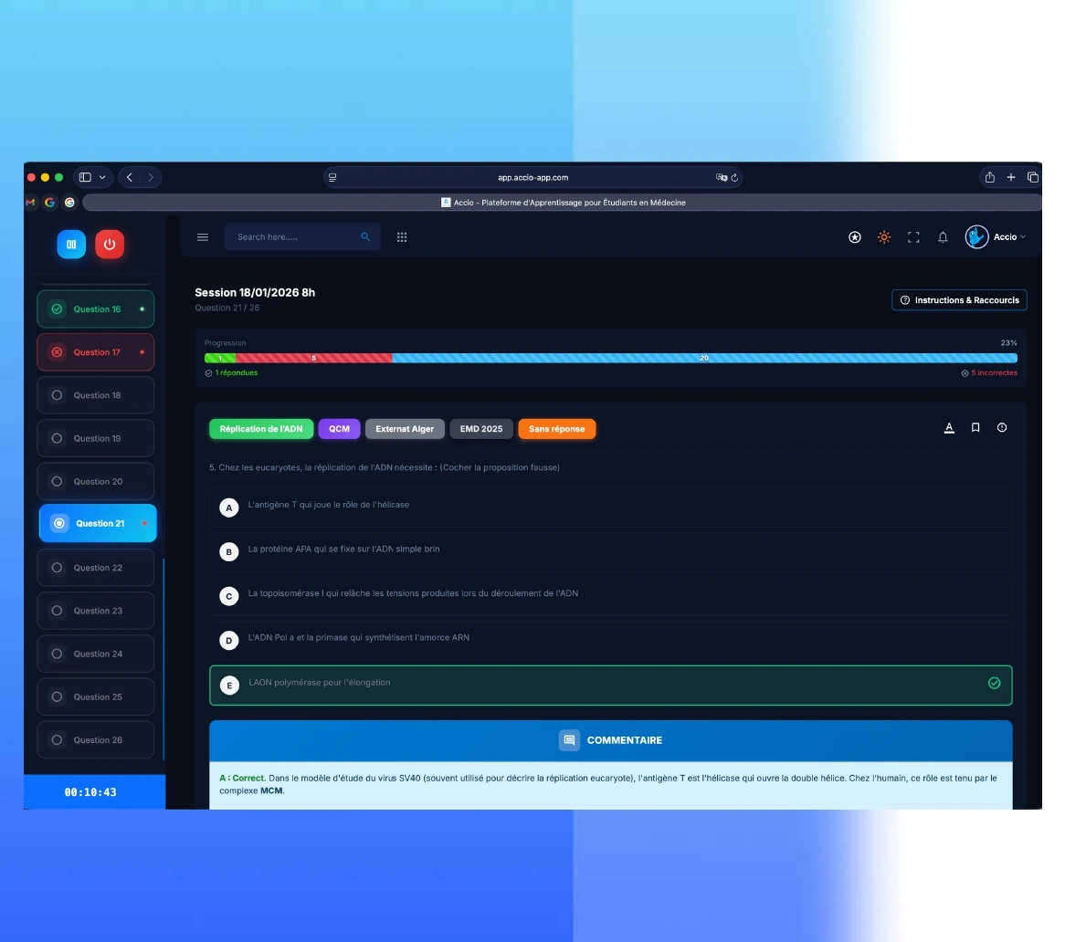 Création de sessions Accio